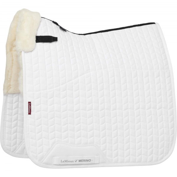 LeMieux Saddle Pad Merino+ Half Lined Dressage Square, Dressage Saddle Pad