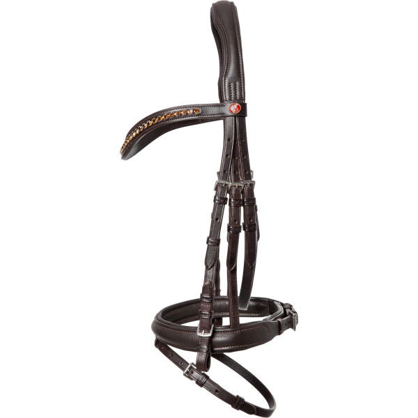 Kieffer Bridle Ultrasoft Haflinger Crystals, English Combined, with Reins