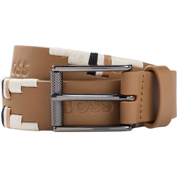 BOSS Equestrian Unisex Belt Signature FW24, Polo Belt