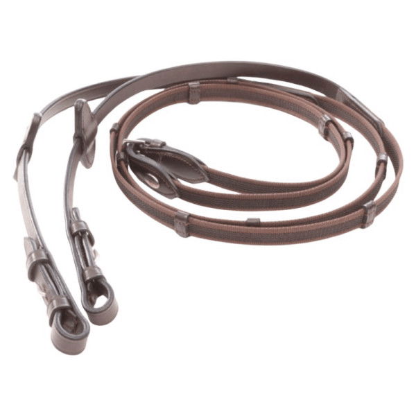 Kavalkade Reins, Rubber Reins, with Bars, with Bridle Hooks