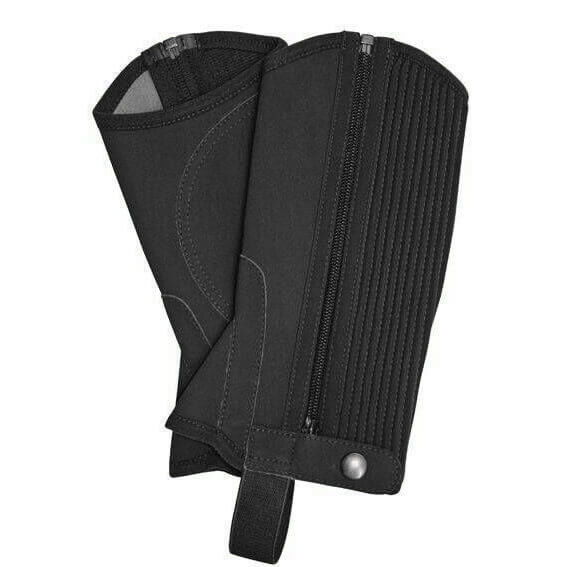 HKM Chaps, Riding Chaps, Imitation Nubuck, with Elasticated Insert