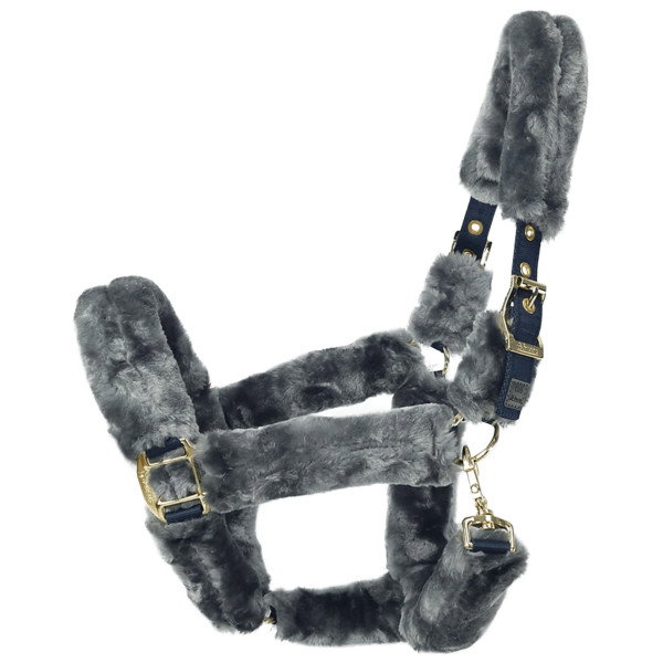 Bucas Halter Full Fur Show Line, Nylon Halter, Faux Fur Halter
