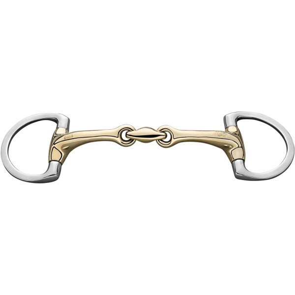 HS Sprenger Dynamic RS Pony / Icelandic Olive Head Bit, with D-Shaped Ring, Double Broken