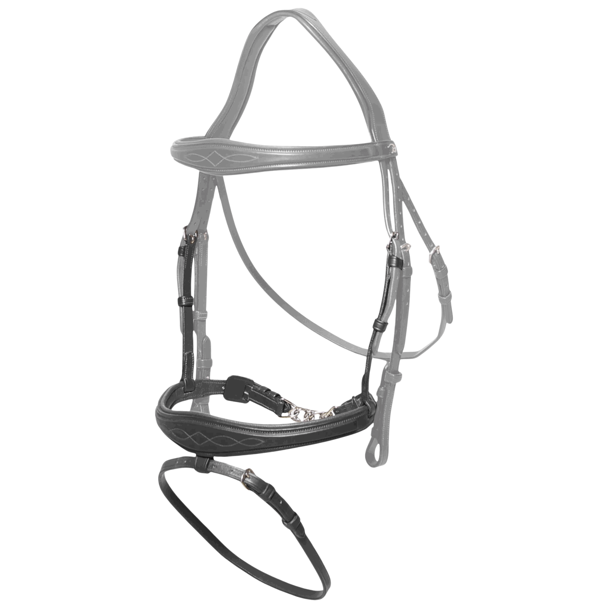 Dyon Wechselnasenriemen NEC, anatomisch, englisch kombiniert, mit Kinnkette