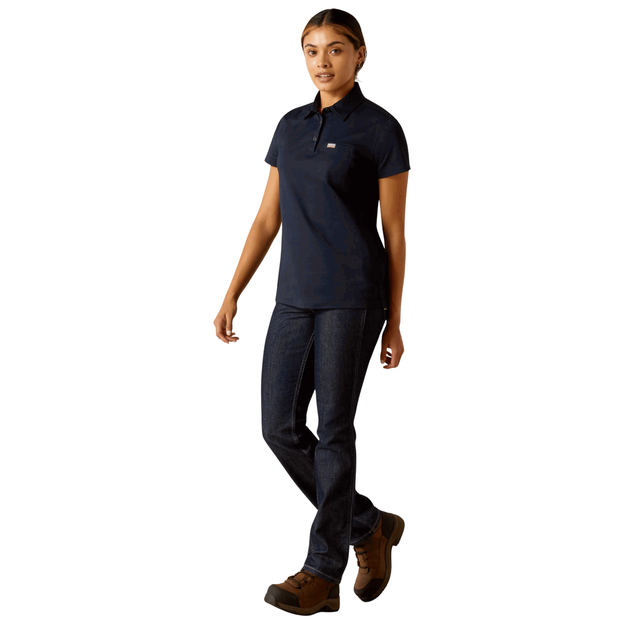 Ariat T-Shirt Damen Rebar Foreman, Poloshirt, kurzarm