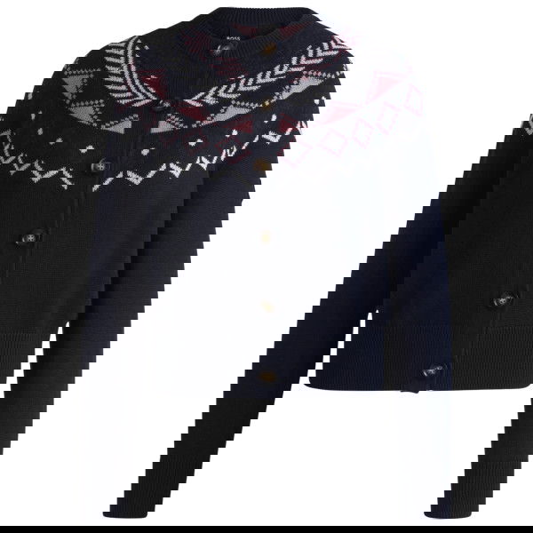 BOSS Equestrian Jacke Damen Aurelia HW25, Cardigan, Norweger Muster