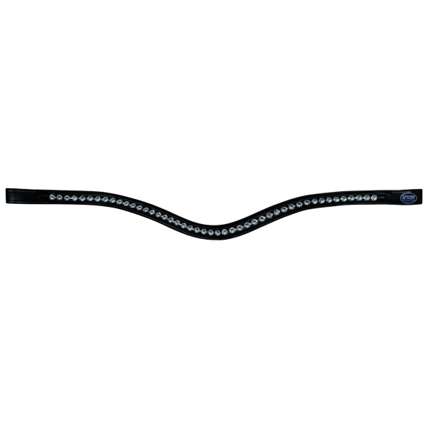 Passier Browband with Large Rhinestones, Curved