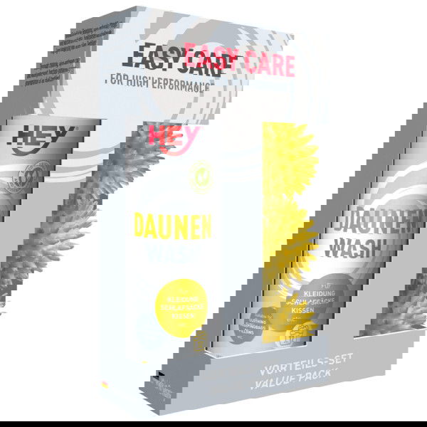 HEY Waschmittel Daunen Wash Vorteils-Set, Daunenwaschmittel, mit Igelbällen