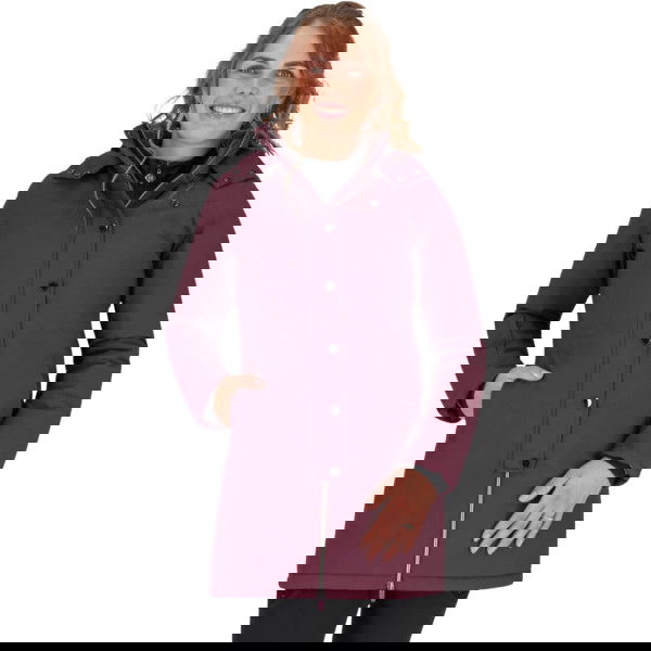 QHP Mantel Damen Maelynn HW25, Wintermantel, Reitmantel, mit Kapuze, wasserdicht