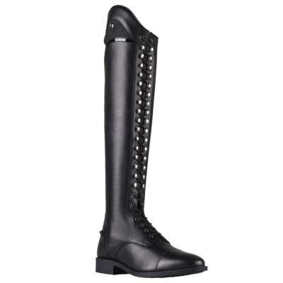 QHP Riding Boots Hailey Adult, Leather Riding Boots, Women's, black