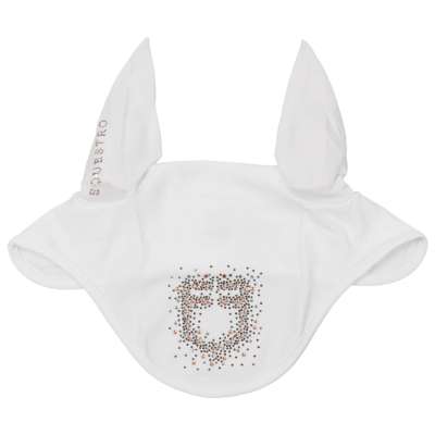 Equestro Fly Bonnet Rhinestones Logo, Fly Cap, Fly Ears