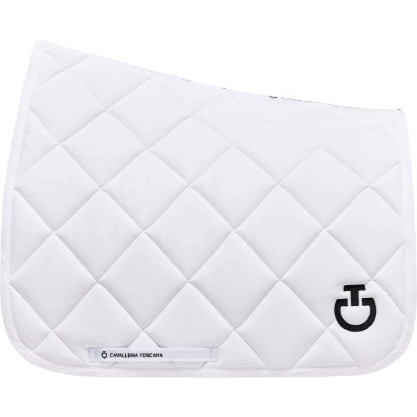 Cavalleria Toscana Saddle Pad Diamond Quilted Jersey FW24, Dressage Saddle Pad