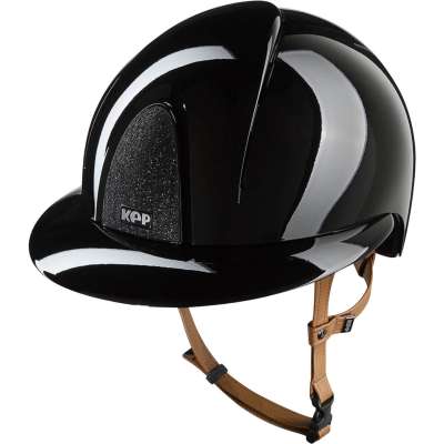 KEP Reithelm Smart NOVA Metal Polish Star mit Polo-Schirm mit Beigen Kinnriemen
