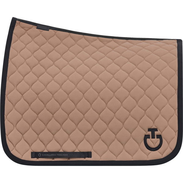 Cavalleria Toscana Saddle Pad Circular Quilted Jersey FW24, Dressage Saddle Pad