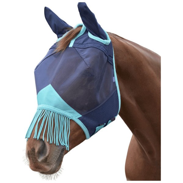Weatherbeeta Fly Mask Comfitec Deluxe Fine Mesh Mask with Ears and Fringe