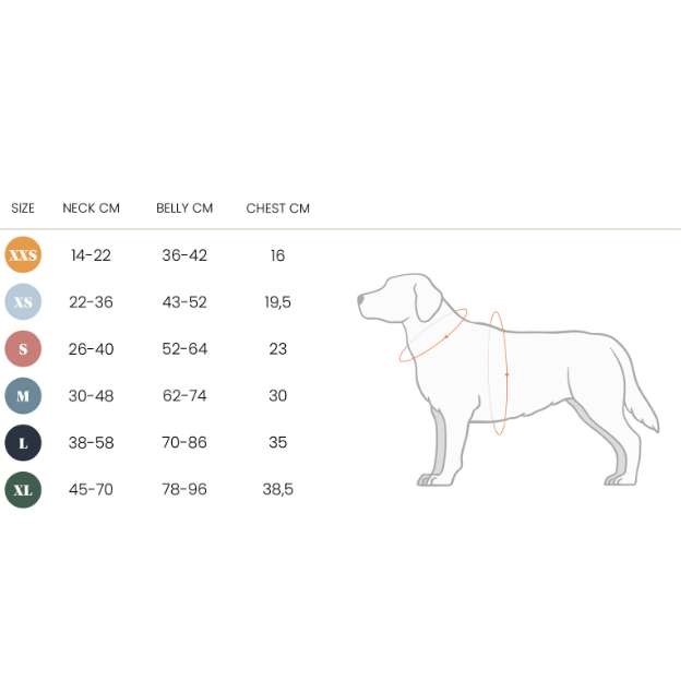 Carhartt dog coat size chart hotsell