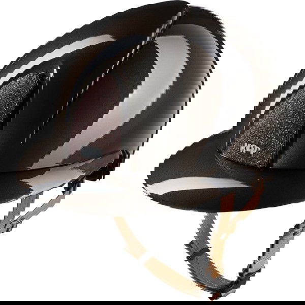 KEP Reithelm Smart NOVA Metal Polish Star mit Polo-Schirm mit Beigen Kinnriemen