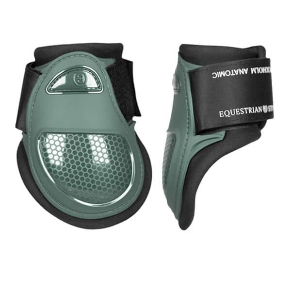 Equestrian Stockholm Fetlock Boots Sycamore Green, anatomical