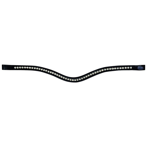 Passier Browband with Large Rhinestones, Curved
