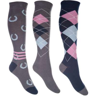 HKM Reitsocken Cardiff, Kniestrümpfe, 3er Set
