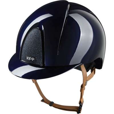 KEP Riding Helmet Smart NOVA Metal Polish Star with Beige Chinstrap