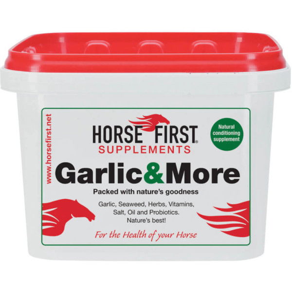 Horse First Garlic & More, Ergänzungsfuttermittel, für Verdauung und Immunsystem, Pulver