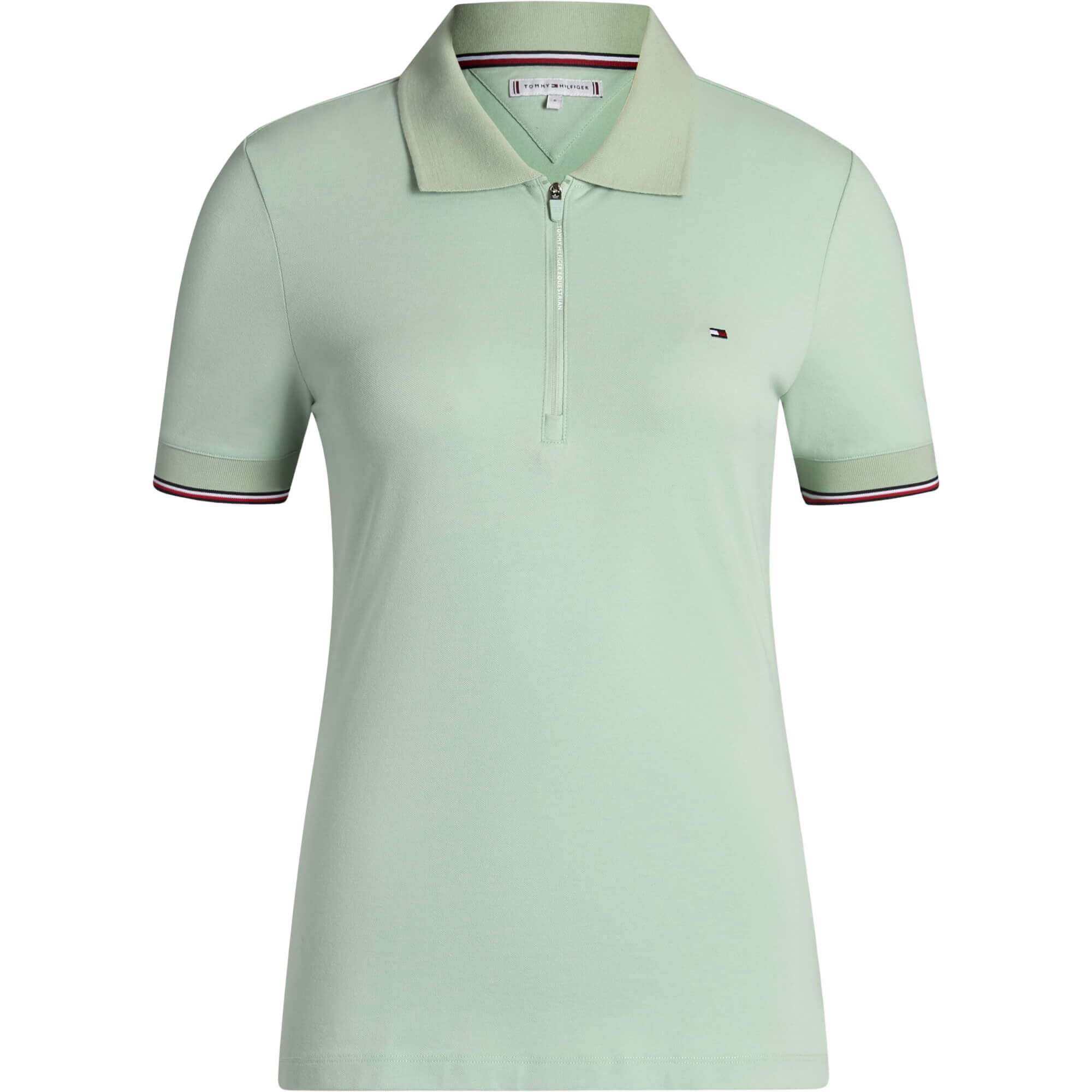 Tommy Hilfiger Equestrian Shirt Damen Anaheim Zip Polo FS26, Poloshirt, kurzarm