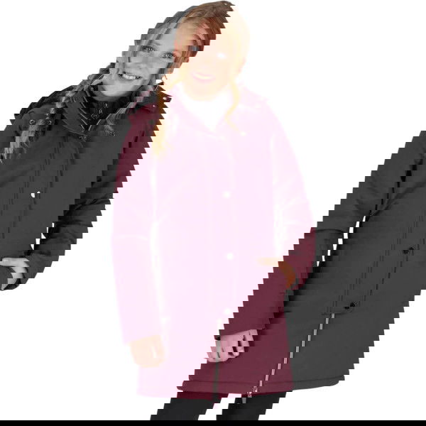 QHP Girls' Coat Maelynn FW25, Winter Coat, Riding Coat, with Hood, waterproof