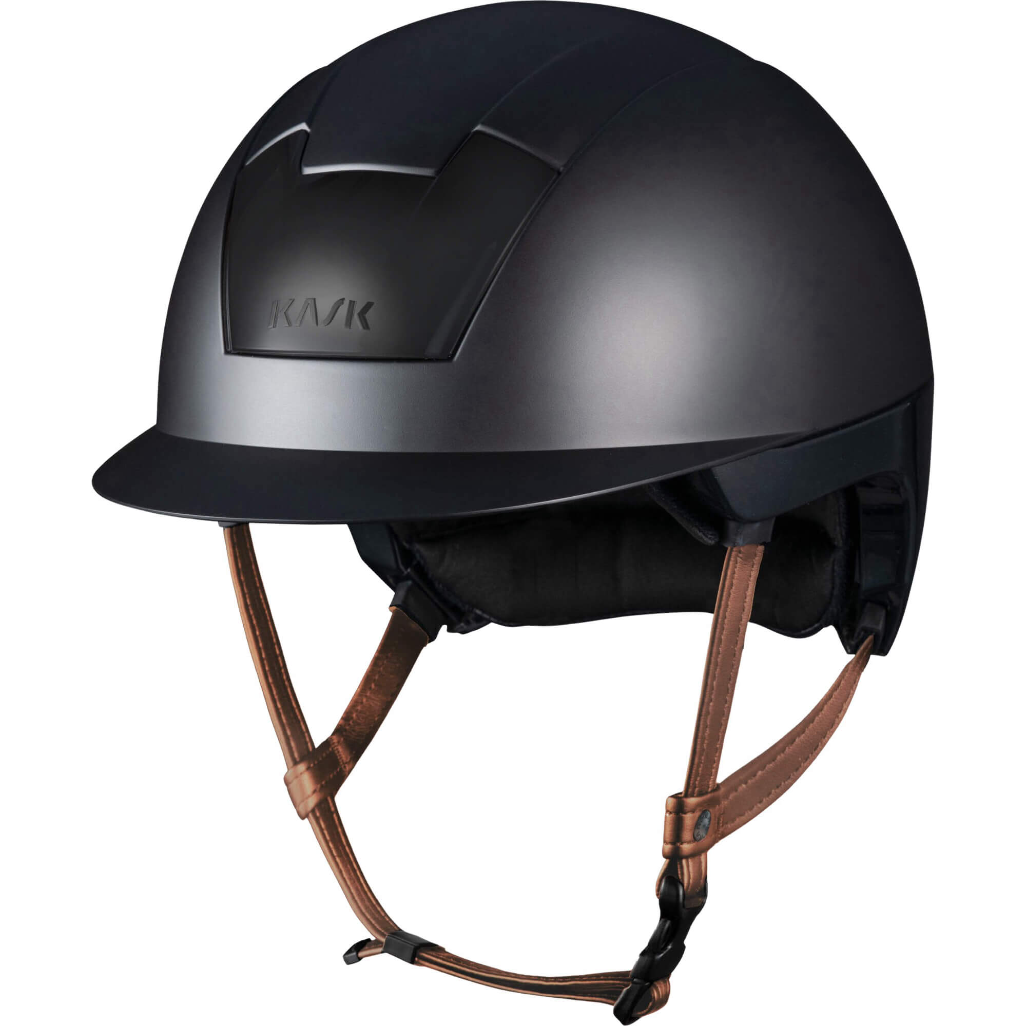 Kask Reithelm Kooki Shadow Lederriemen Hellbraun