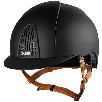 KEP Riding Helmet Cromo Smart with Beige Chinstrap