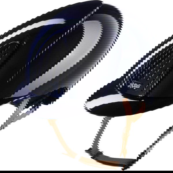 KEP Riding Helmet Smart NOVA Metal Polish with Beige Chinstrap