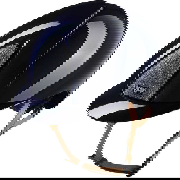 KEP Riding Helmet Smart NOVA Metal Polish Silver Star with Beige Chinstrap