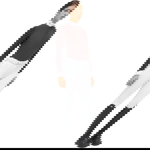 Cavalleria Toscana Women's Competition Shirt Mini Orbit Flock Printed Jersey L/S FW23, long-sleeved