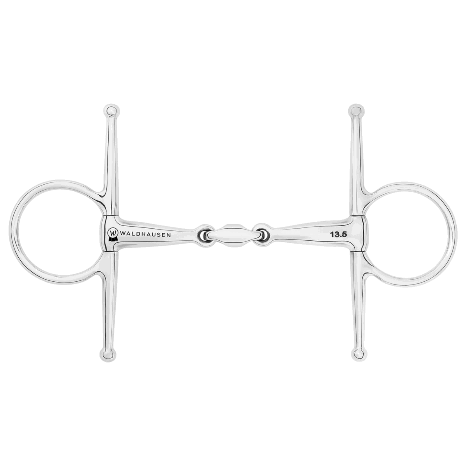 Waldhausen Schenkeltrense, Edelstahl, doppelt gebrochen, Gebiss