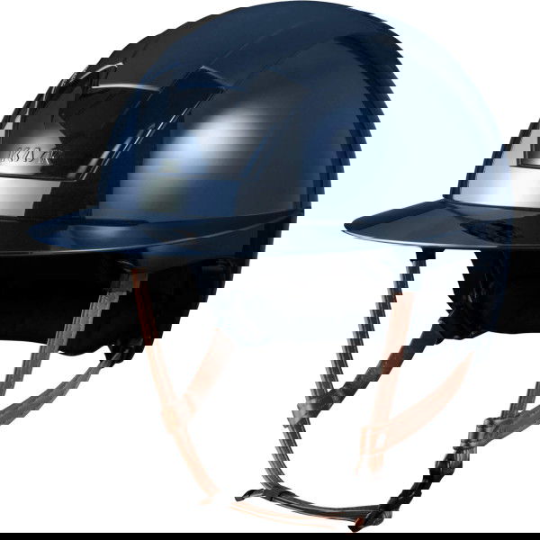 Kask Riding Helmet Kooki Lady Shine Chinstrap Leather Light Brown