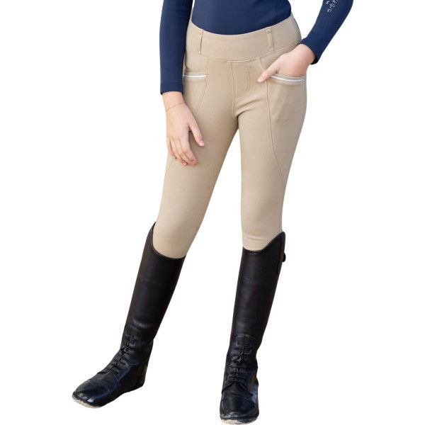 Maximilian Equestrian Kids' Riding Leggings Winter Pro, Winter Riding Leggings, Full-Grip