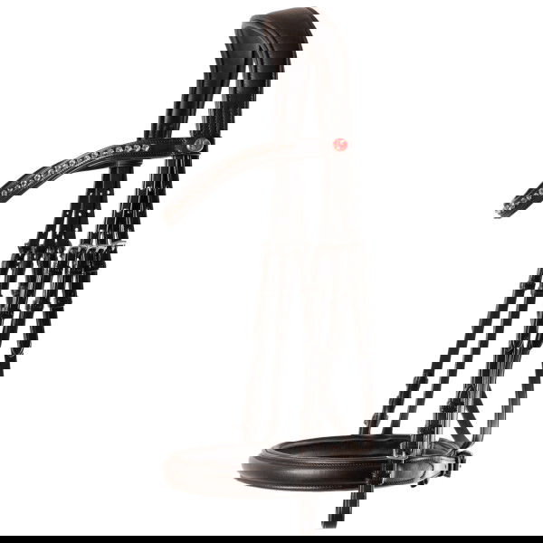 Kieffer Snaffle Bridle Ultrasoft Sue, with Rhinestones, with Reins