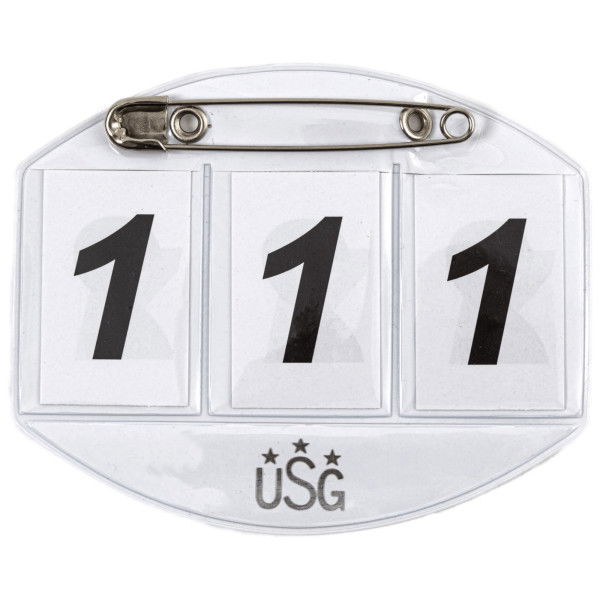 USG Start Numbers, with Safety Pin, 3-Digits, Set of 2