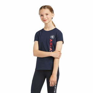 Ariat T-Shirt Kinder Vertical Logo, kurzarm Ariat T-Shirt Kinder Vertical Logo, kurzarm