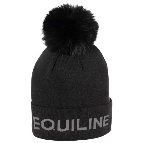 Equiline Unisex Hat Carsecp FW24, Knitted Hat, with Pon Pon