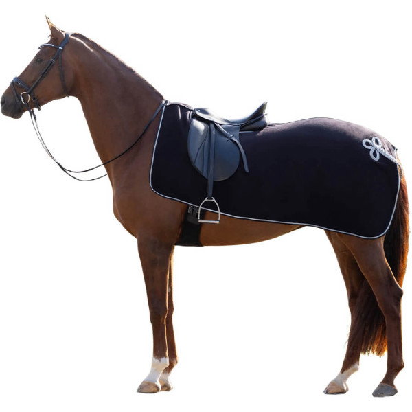 QHP Ausreitdecke Ornament, Fleeceausreitdecke