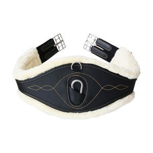Kentucky Horsewear Sattelgurt, Langgurt, Leder mit Fell, anatomisch Kentucky Horsewear Sattelgurt, Langgurt, Leder mit Fell, anatomisch