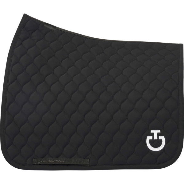 Cavalleria Toscana Saddle Pad Circular Quilted Jersey FW24, Dressage Saddle Pad