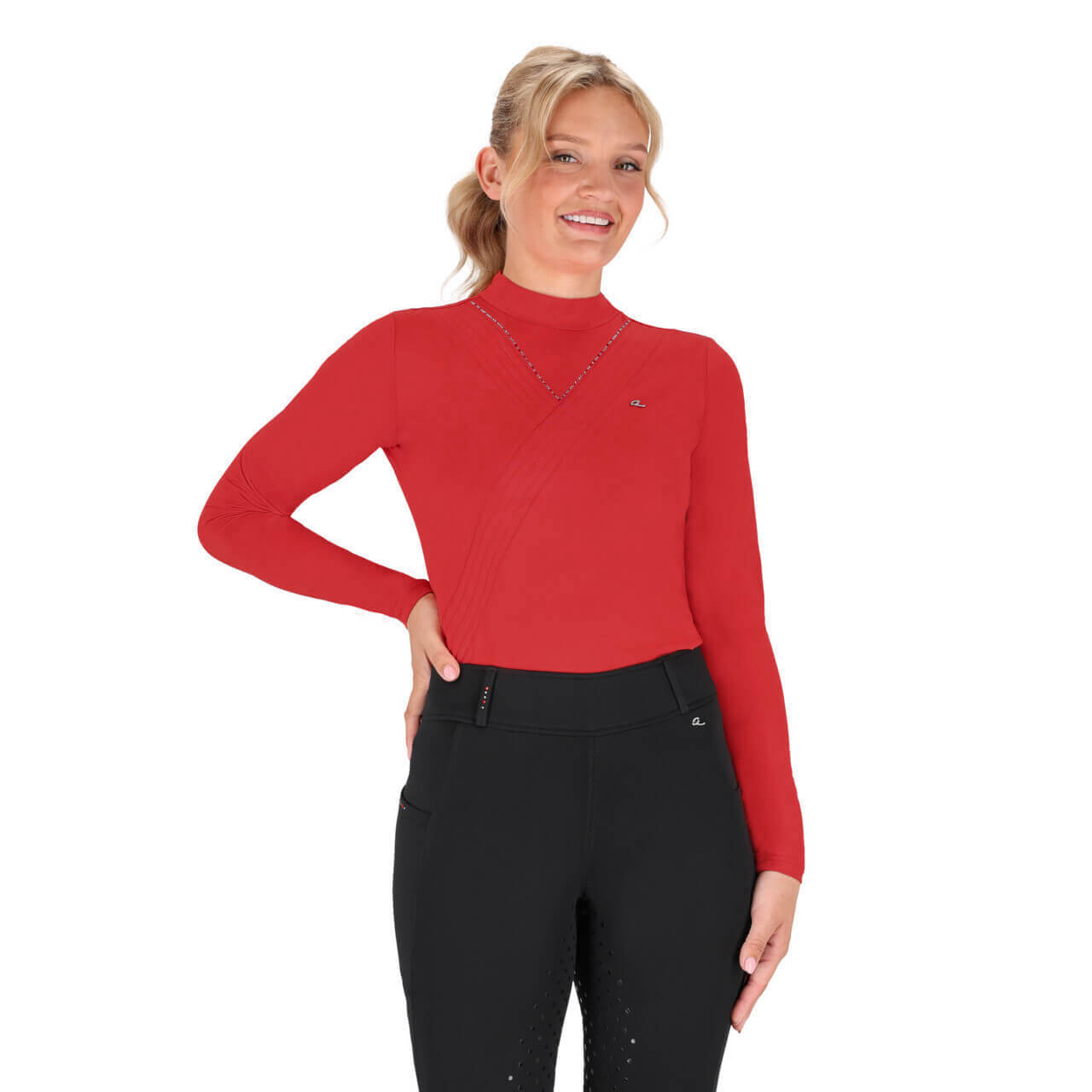 QHP Shirt Damen Oakleigh FS26, Trainingsshirt, Base Layer, langarm