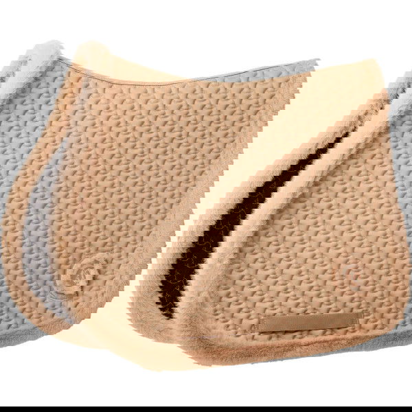 Kentucky Horsewear Saddle Pad Fake Fur Plaited Quilt, Jumping Saddle Pad