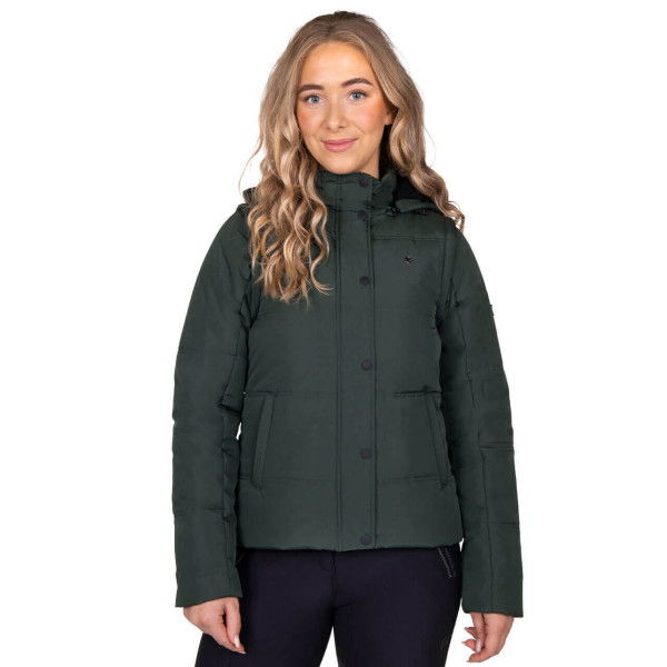 QHP Jacke Damen Rayah HW24, Winterjacke, Weste, Kapuze und Ärmel abnehmbar