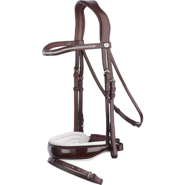 Prestige Italia Bridle E157, Swedish Combined, with 2 Browbands, without Reins