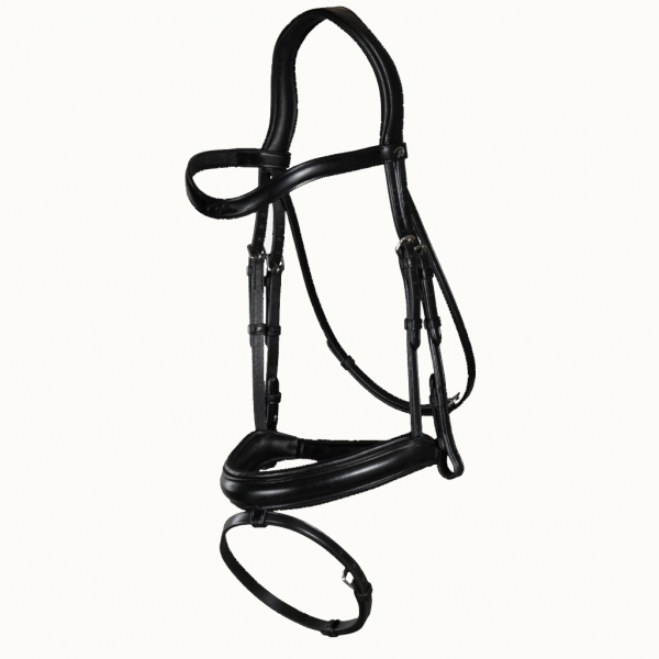 Flash Noseband Bridle With Snap Hooks Black Full Working By Dyon