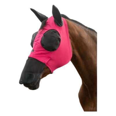 HKM Fliegenmaske Elastic mit Nüsternschutz, mit Ohren, Fliegenschutzmaske