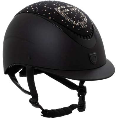 Equestro Riding Helmet Rhinestone Logo